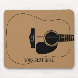 Acoustic Guitar And Your Own Text Muismat