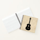 Acoustic Guitar Art Script Background Notitieboek (Binnen)