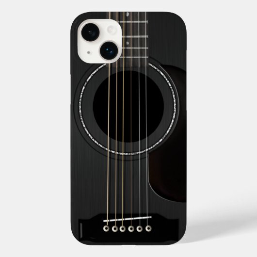 Acoustic Guitar Black Case-Mate iPhone Case (Achterkant)