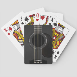 Acoustic Guitar Black Pokerkaarten