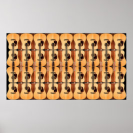 Acoustic Guitar Collage Poster Print