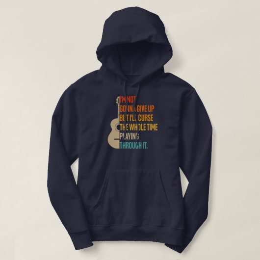 Acoustic Guitar Graphic Funny Music Concert Hoodie (Design voorkant)
