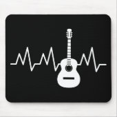 Acoustic Guitar Heart Beat Muismat (Voorkant)