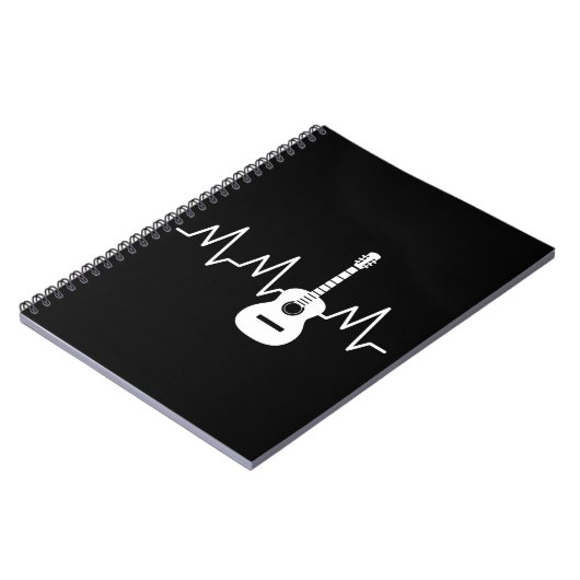 Acoustic Guitar Heart Beat Notitieboek (Linkerzijde)