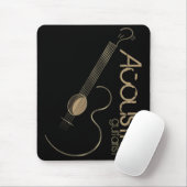 Acoustic Guitar Logo Mousepad Muismat (Met muis)