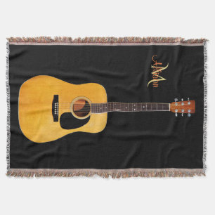 Acoustic Guitar Monogram Music Deken