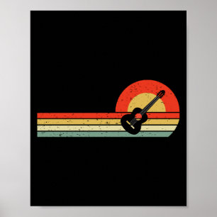 Acoustic Guitar Music Musician BassiRetro Poster