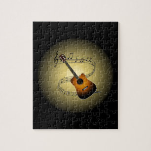 Acoustic Guitar~ Musical Scale ~ Musical Wereldbol Legpuzzel