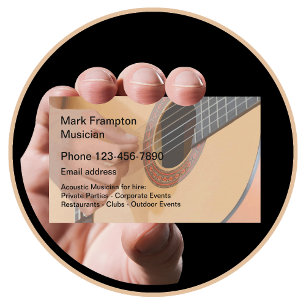 Acoustic Guitar Musician Visitekaartje