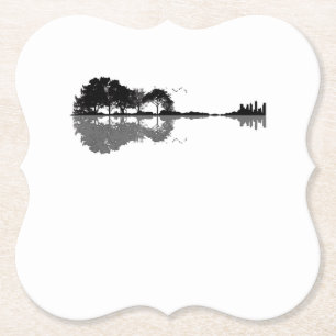 Acoustic Guitar Natuur Est Music Bass Guitarist Kartonnen Onderzetters