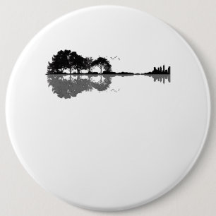 Acoustic Guitar Natuur Est Music Bass Guitarist Ronde Button 6,0 Cm