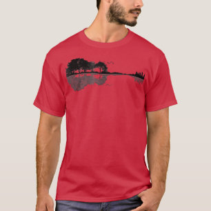 Acoustic Guitar Natuur Forest Music Bass Guitarist T-shirt