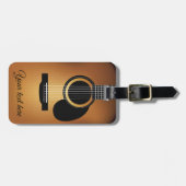Acoustic Guitar Personalized Bagagelabel (Voorkant horizontaal)