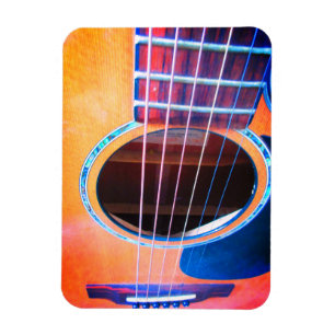 Acoustic Guitar Perspective Colors of Music Magneet