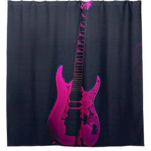 Acoustic guitar player gift douchegordijn