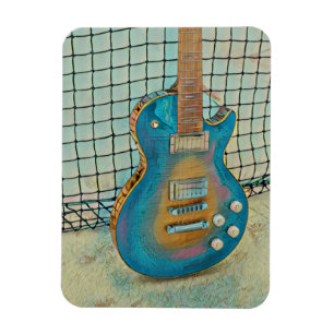 Acoustic guitar player gift magneet