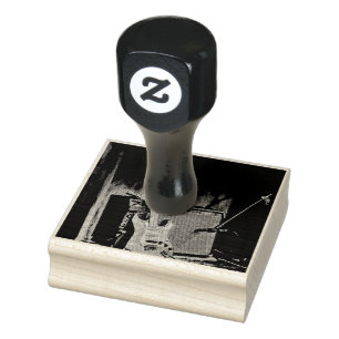 Acoustic guitar player gift 	rubberstempel