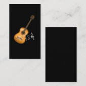 Acoustic Guitar Player Musical Notes Art Musicus Visitekaartje (Voorkant / Achterkant)