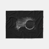 Acoustic Guitar Player Six String Rock & Roll Fleece Deken (Voorkant (Horizontaal))