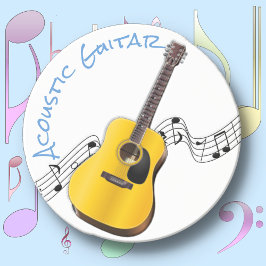 ACOUSTIC GUITAR - Ronde kalksteen - Dekramp Zandsteen Onderzetter