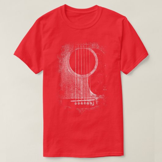 Acoustic Guitar Six String Classic Rock Roll Long T-shirt (Design voorkant)