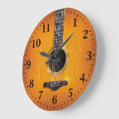 Acoustic Guitar Wall Clock Grote Klok (Hoek)