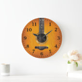 Acoustic Guitar Wall Clock Grote Klok (Huis)