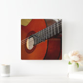 Acoustic Guitar Wall Clock Vierkante Klok (Huis)