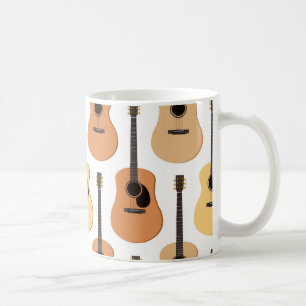 Acoustic Guitars Pattern Koffiemok