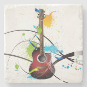 Acoustic Splash Stenen Onderzetter (Voorkant)