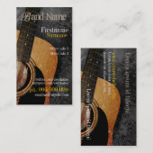 Acoustique Grunge Guitare Carte de visite de musiq (Devant / Derrière)