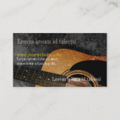 Acoustique Grunge Guitare Carte de visite de musiq (Dos)