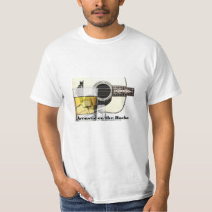 "Acoustique T-shirt de base sur roches"