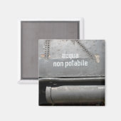 Acqua niet drinkbaar - niet drinken magneet (Voorkant / Achterkant)