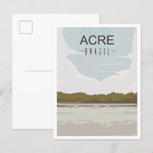 Acre Brazilië Art Vintage Travel Illustratie Briefkaart