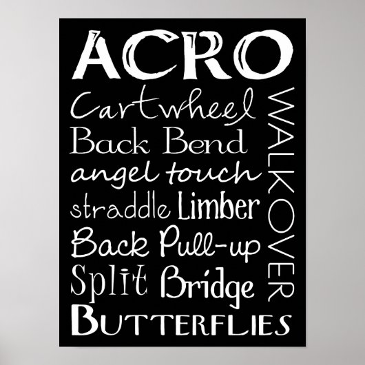 Acro Dance Subway Art Poster (Voorkant)