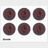 Acro Yoga Ninjas Ronde Sticker (Vel)