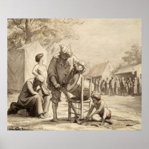 Acrobaat op de beurs c.1865-69 poster