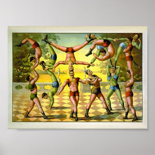 Acrobat 1891 Circus Poster (Voorkant)