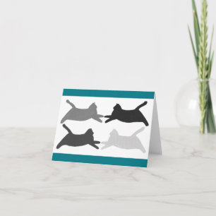 Acrobat Acrobatic Cats Notitiekaarten