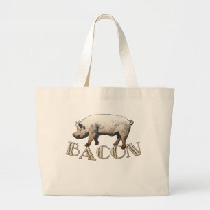 Acrobat BACON Pig Grote Tote Bag