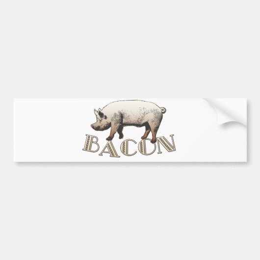 Acrobat BACON Varken Bumpersticker (Voorkant)