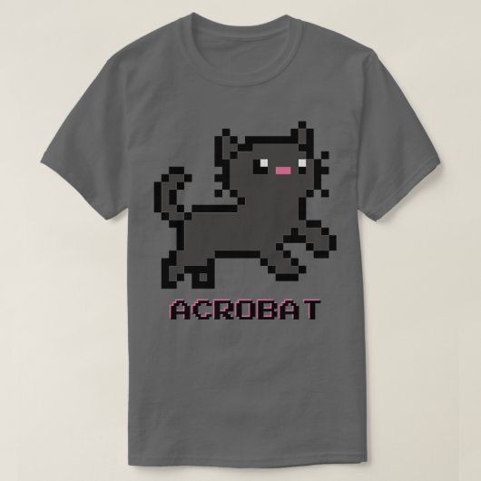 Acrobat Cat Dark Grey TShirt (Design devant)