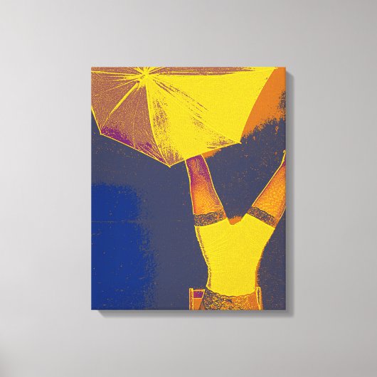 Acrobat Headstand Art Single Canvas Afdruk (Voorkant)