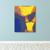 Acrobat Headstand Art Single Canvas Afdruk (Insitu (Houten vloer))