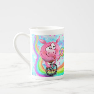 Acrobat Pig Bone China Mok