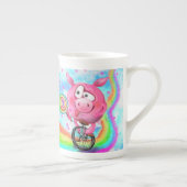 Acrobat Pig Bone China Mug (Droite)