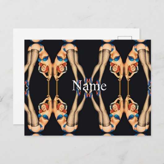 Acrobat  Pinups Thunder_Cove Briefkaart (Voorkant / Achterkant)