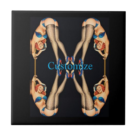 Acrobat  Pinups Thunder_Cove Tegeltje (Voorkant)