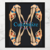 Acrobat  Pinups Thunder_Cove Wijn Etiket (Enkel label)